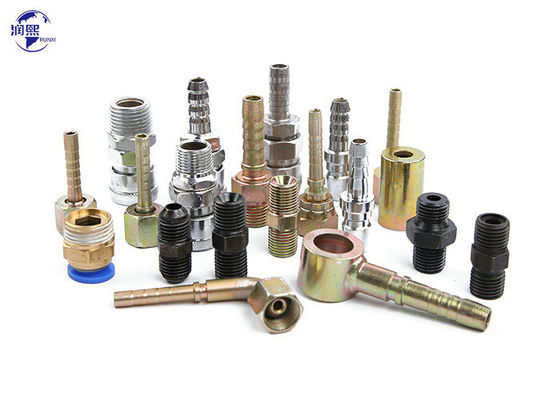 quality JIS BSP เมทริก NPT Thread Hose Pipe Fittings Hydraulic Adapter Crimp Fittings Custom เครื่องปรับระบายน้ํา factory